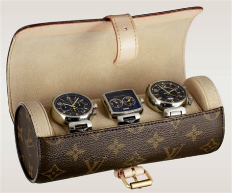 louis vuitton 3 watch case monogram replica|louis vuitton damier watch case.